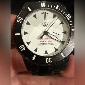 Who Dares Wins Carpe Noctem Black Stainless Steel Men’s Automatic Watch